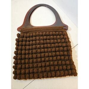 Vintage Macrame Handmade Boho Style Shoulder Bag Purse Handbag 70s